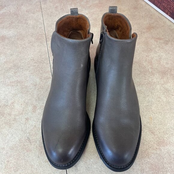 Franco Sarto Hyla Leather Grey Ankle Booties - Picture 2 of 14